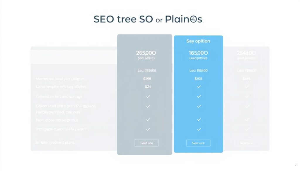 SEO plans comparison