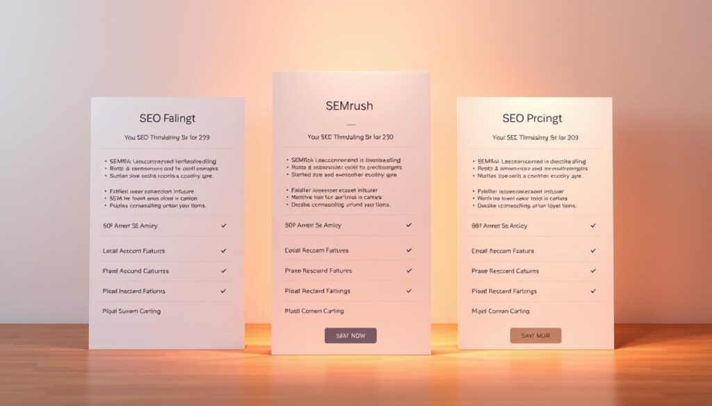 SEO pricing plans comparison