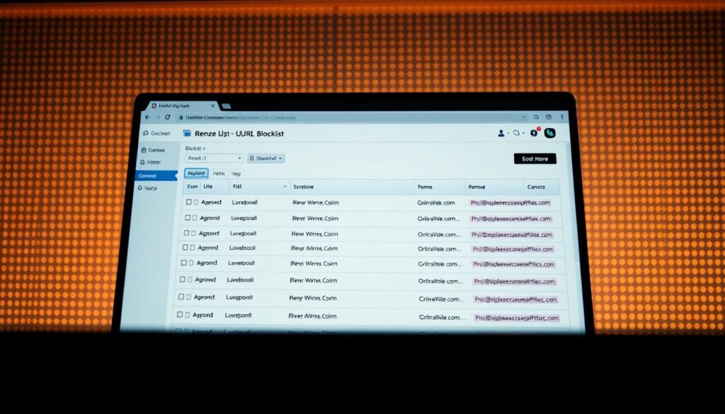 URL blocklist configuration