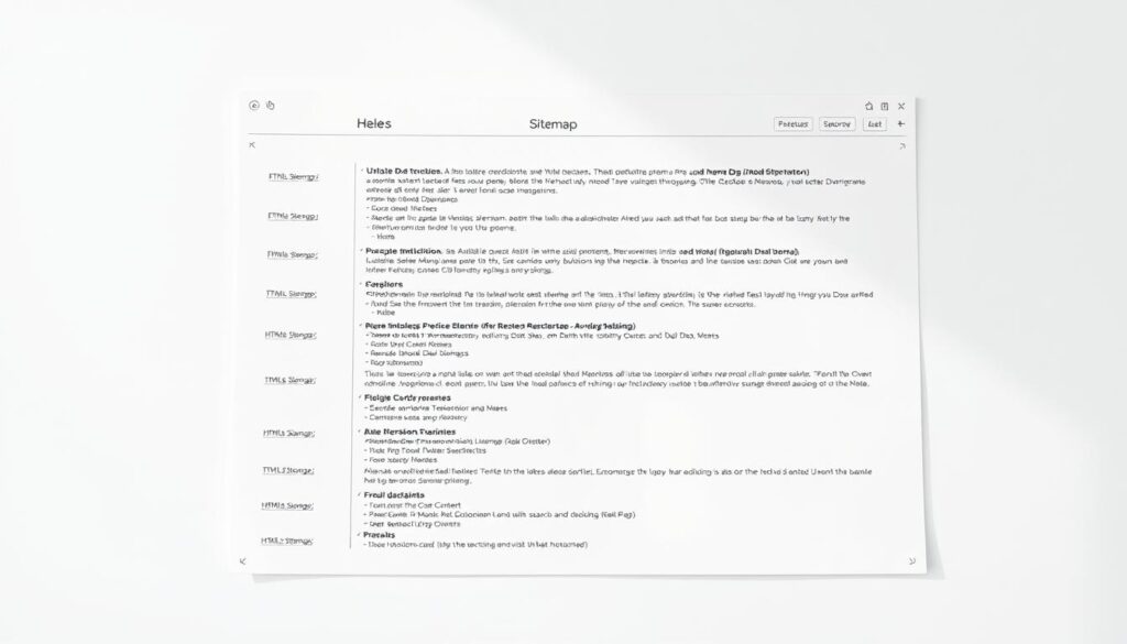 HTML sitemap example