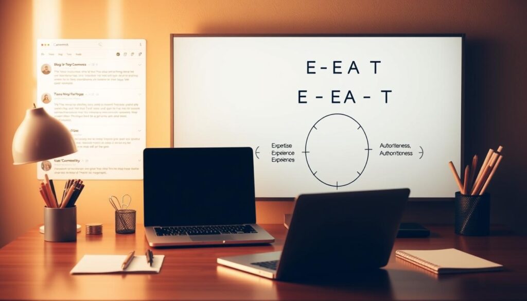 E-E-A-T framework in blog commenting