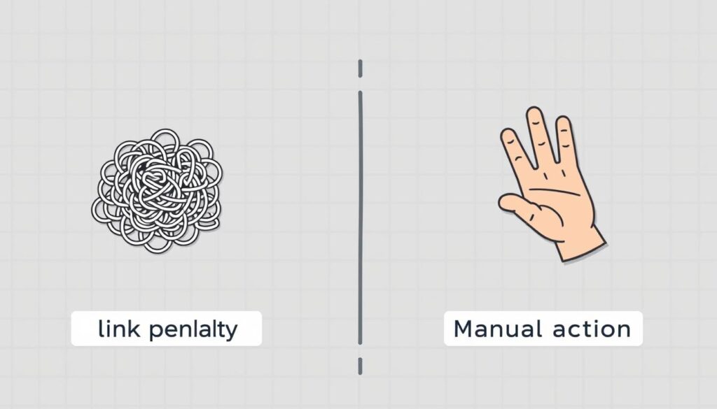 link penalty vs manual action comparison link penalty vs manual action comparison