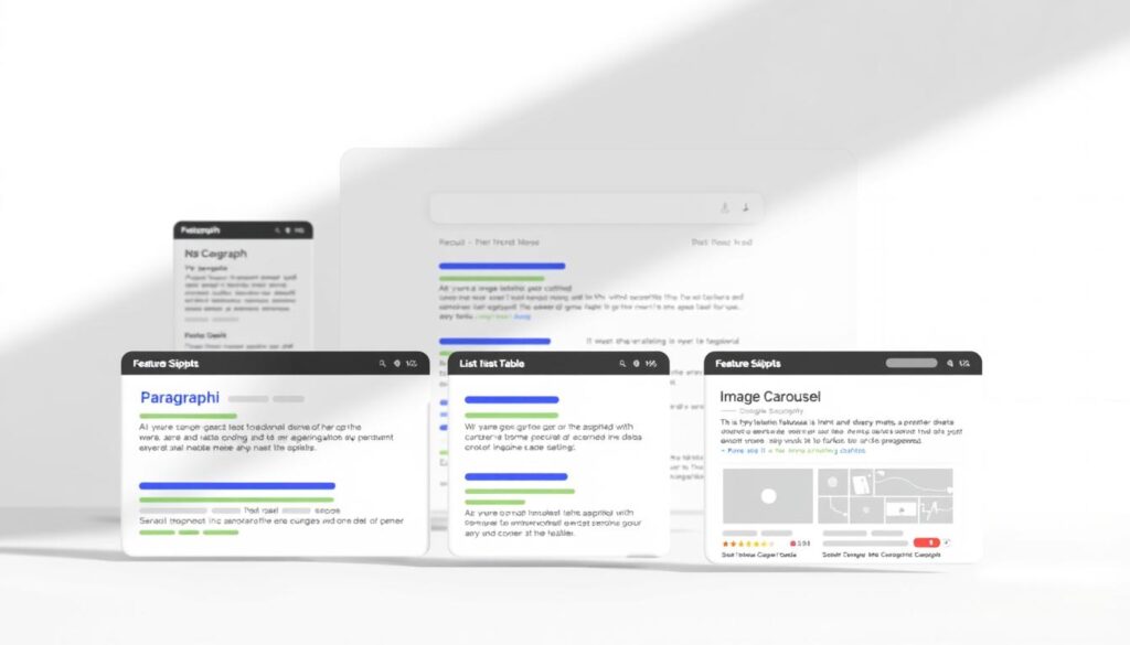 Types of featured snippets Types of featured snippets